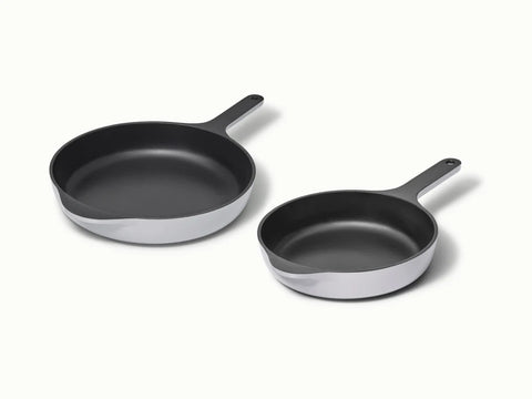Enameled Cast Iron Skillet Duo