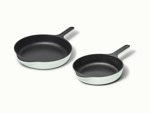 Enameled Cast Iron Skillet Duo